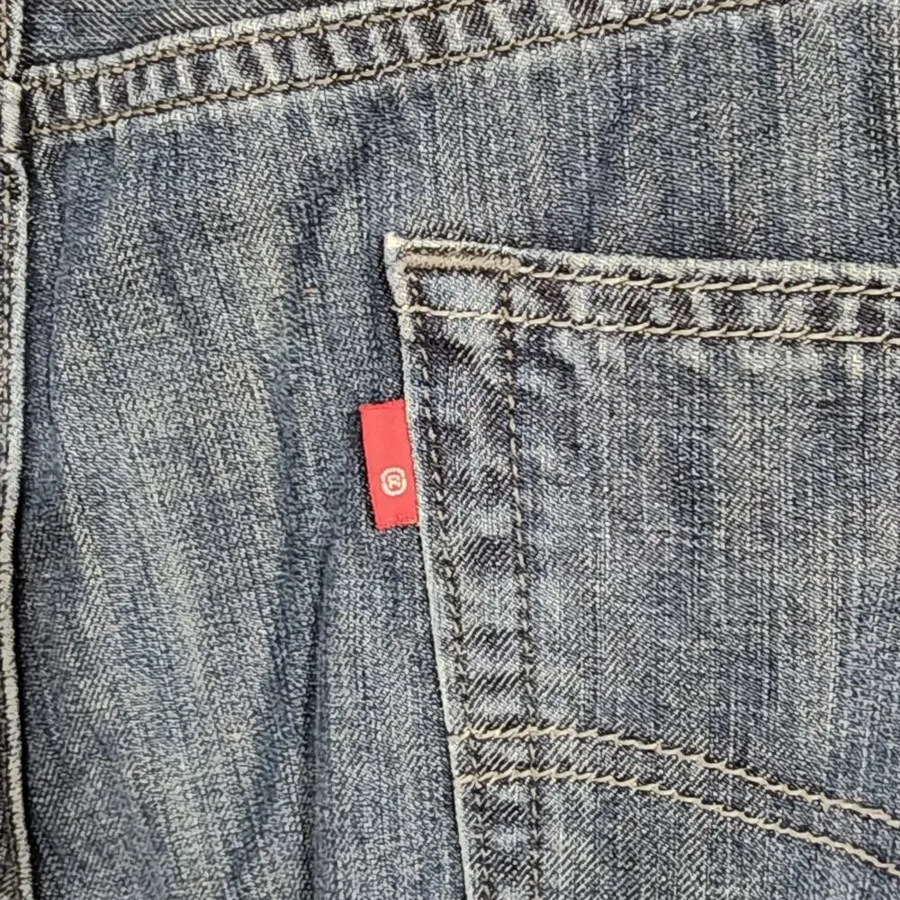 Levi's 514 Jeans‎ Relaxed Straight Fit Mens 34 X 31 Blue Denim R Tab Blank Tab